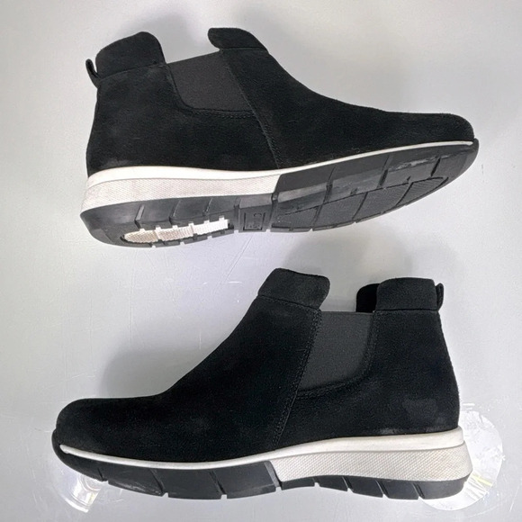 La Canadienne Nikki Black Waterproof Suede Leather High Top Sneakers Size 10 - Picture 6 of 13